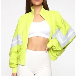 Neon Yellow Track Jacket